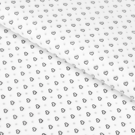 Papel de Seda Corazon negro/ puntos plata