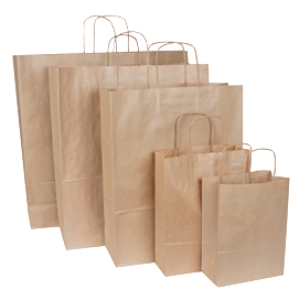 Caja Bolsa Kraft asa retorcida 31+14*40